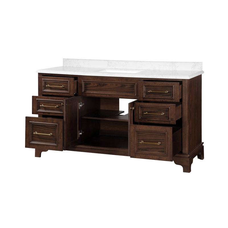 Martha Stewart Skylands 60'' Freestanding Single Bathroom Vanity with